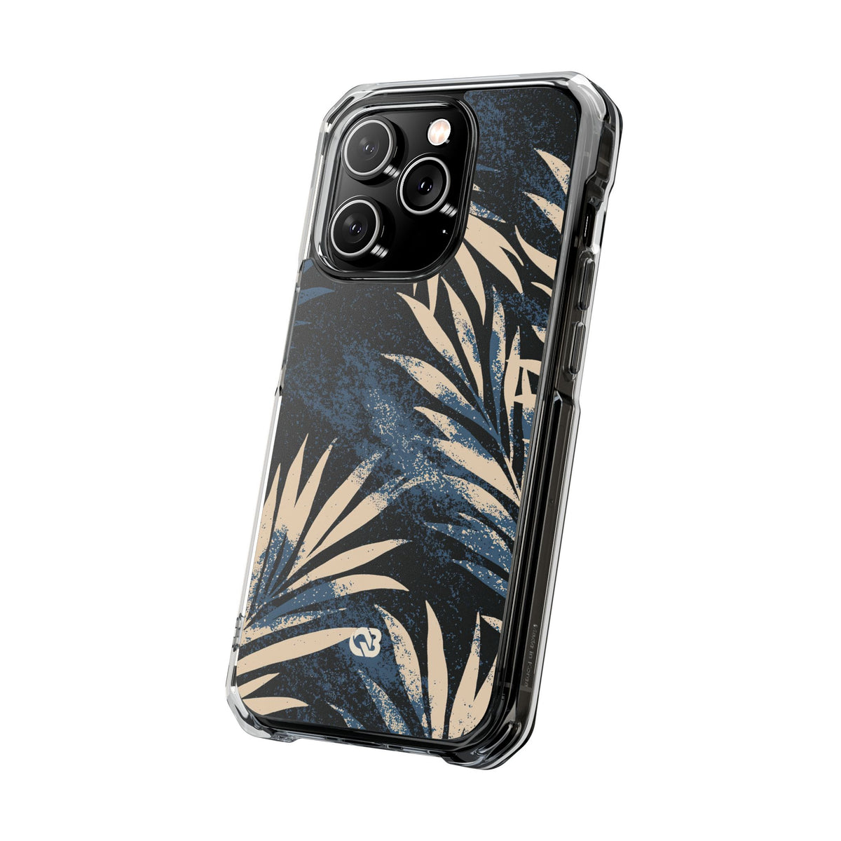 Blue Impact MagSafe Phone Case for iPhone - Indigo Sandstone Palm