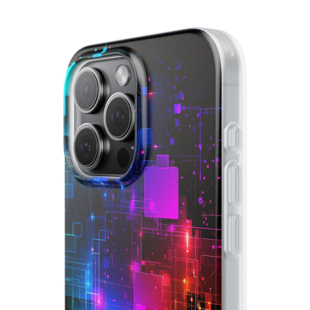 Spectral Circuit Grid · Lite Phone Case for iPhone · Black