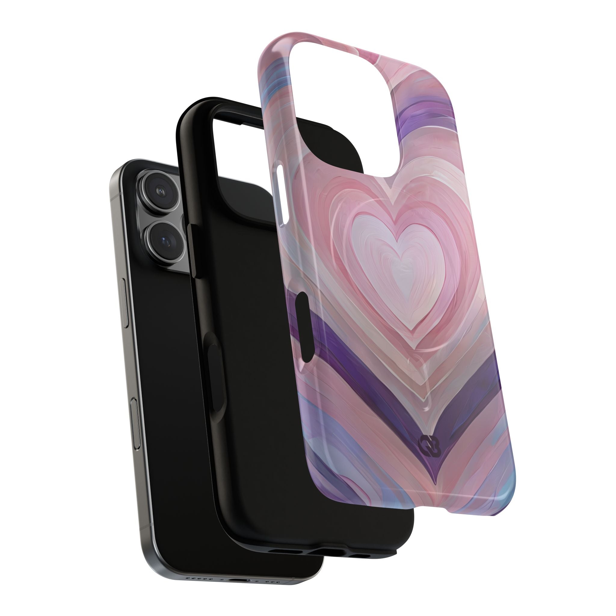 Lavender Pulse Hearts · Tough+ Magsafe