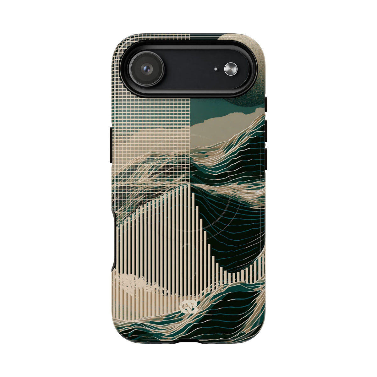 Green Tough 2.0 Magsafe Phone Case for iPhone - Lunar Moss Topography