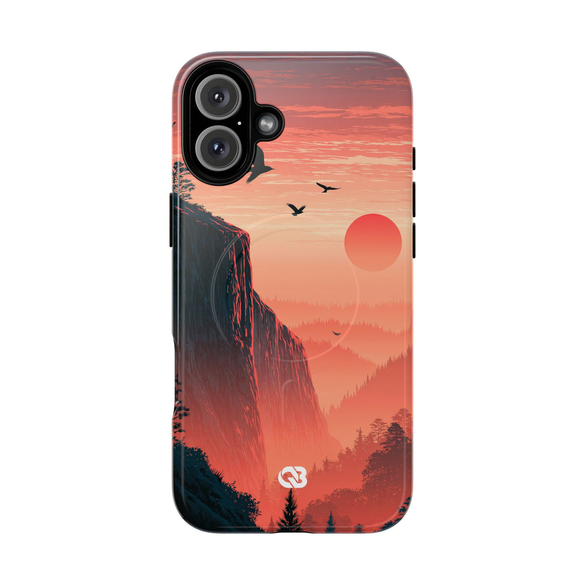 Orange Tough 2.0 Magsafe Phone Case for iPhone - Crimson Ridge Flight