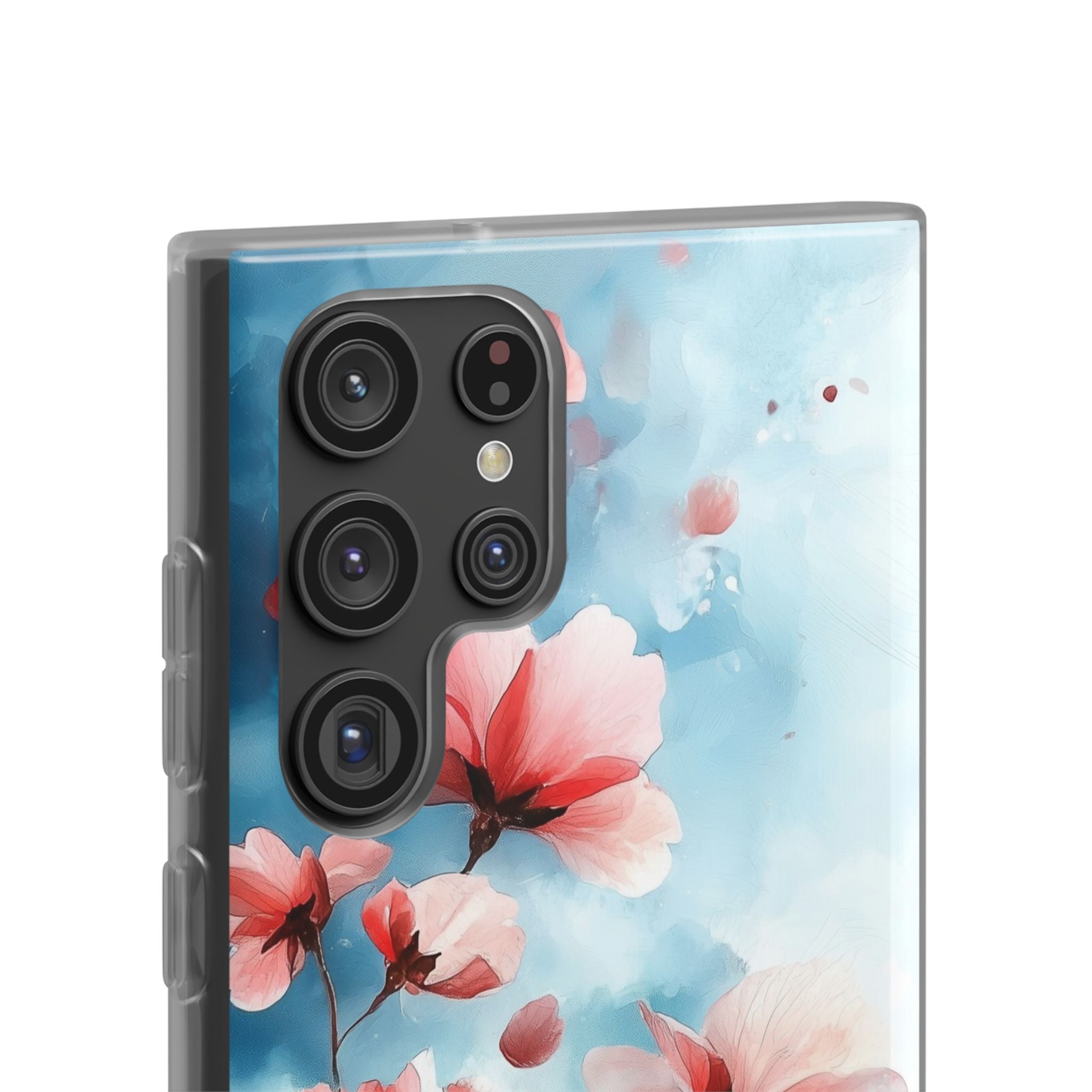 Pink Blossom Drift Samsung S22 Ultra Case - Soft