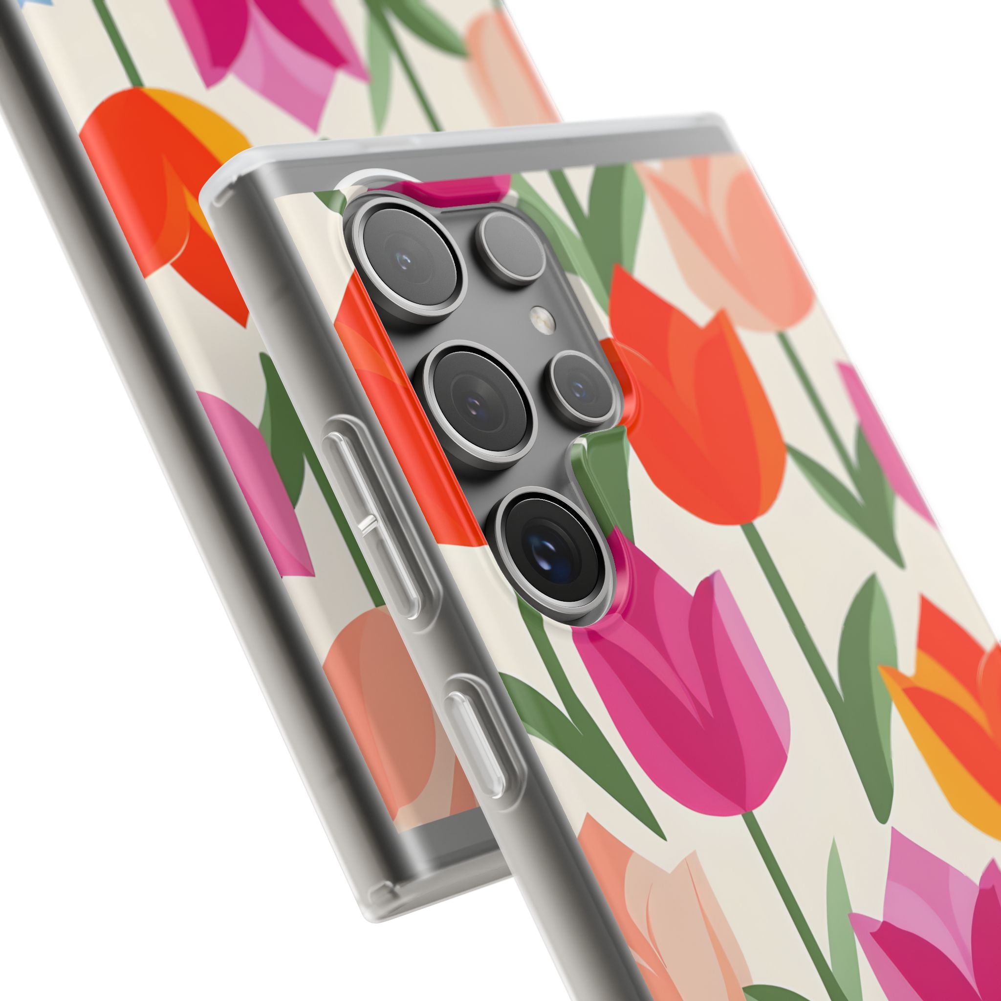 Vibrant Petal Grid · Soft Handyhülle für Samsung