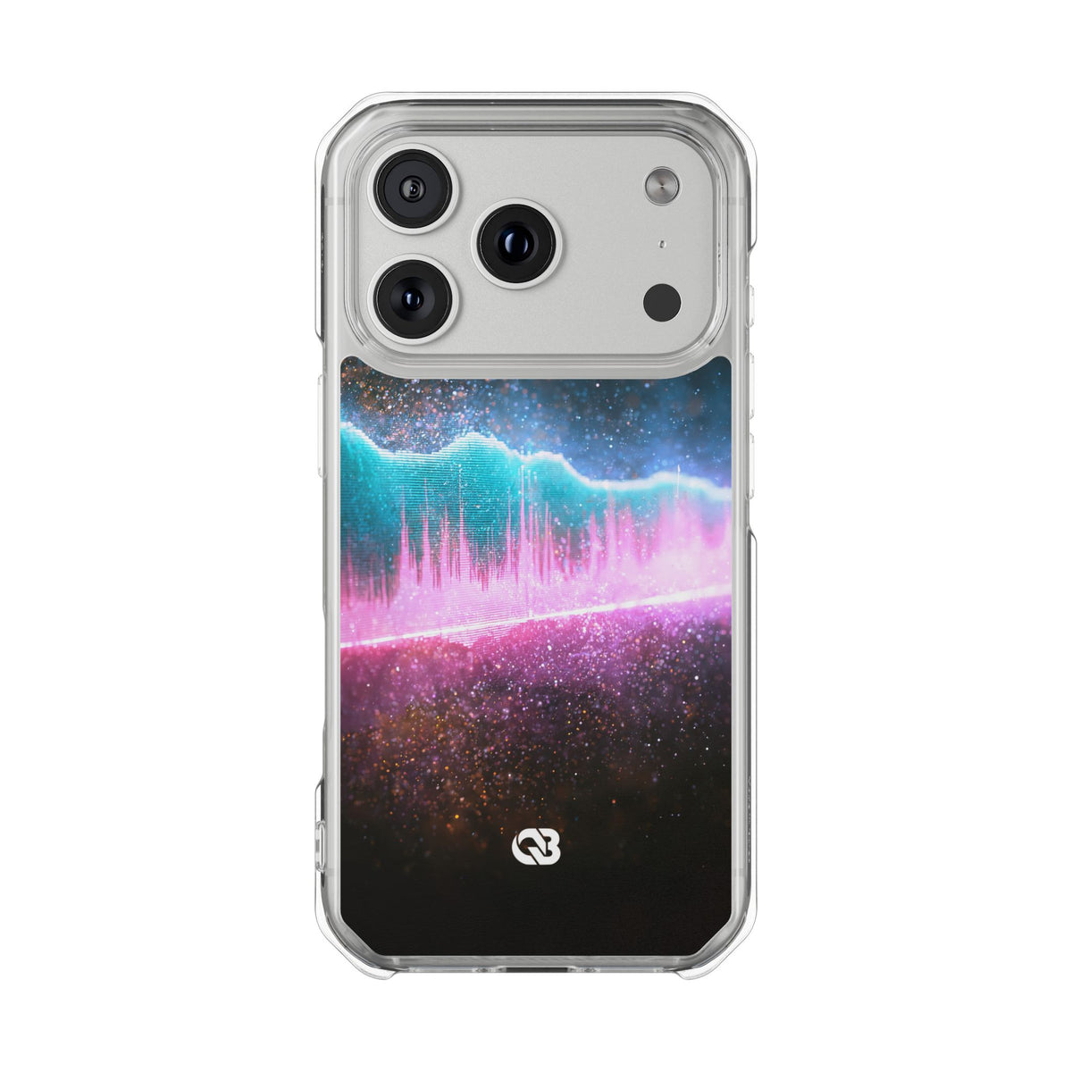 Digital Frequency · Clear Impact Magnetic Phone Case for iPhone · Pink