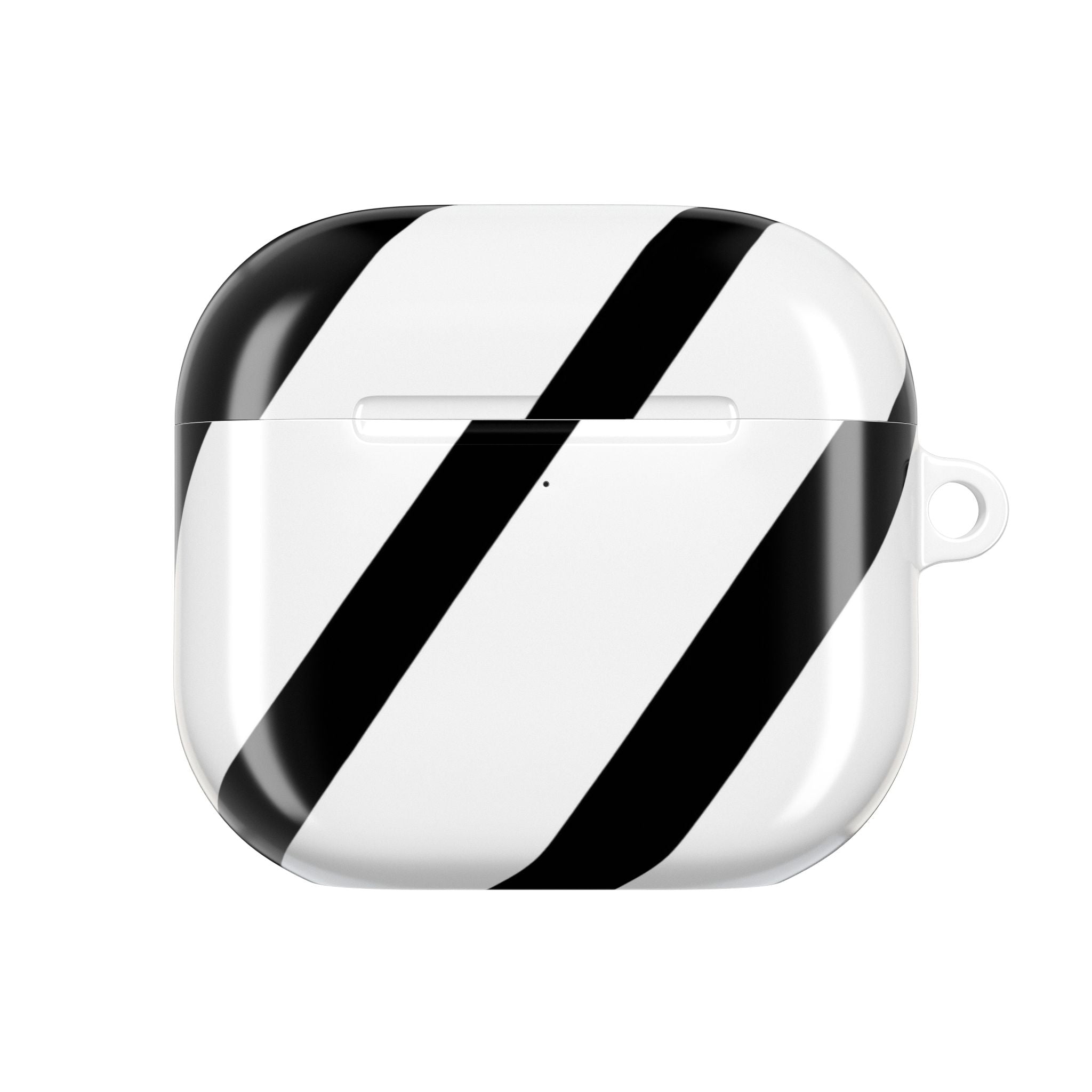 Diagonal Stripes BlackWhite - AirPods Case