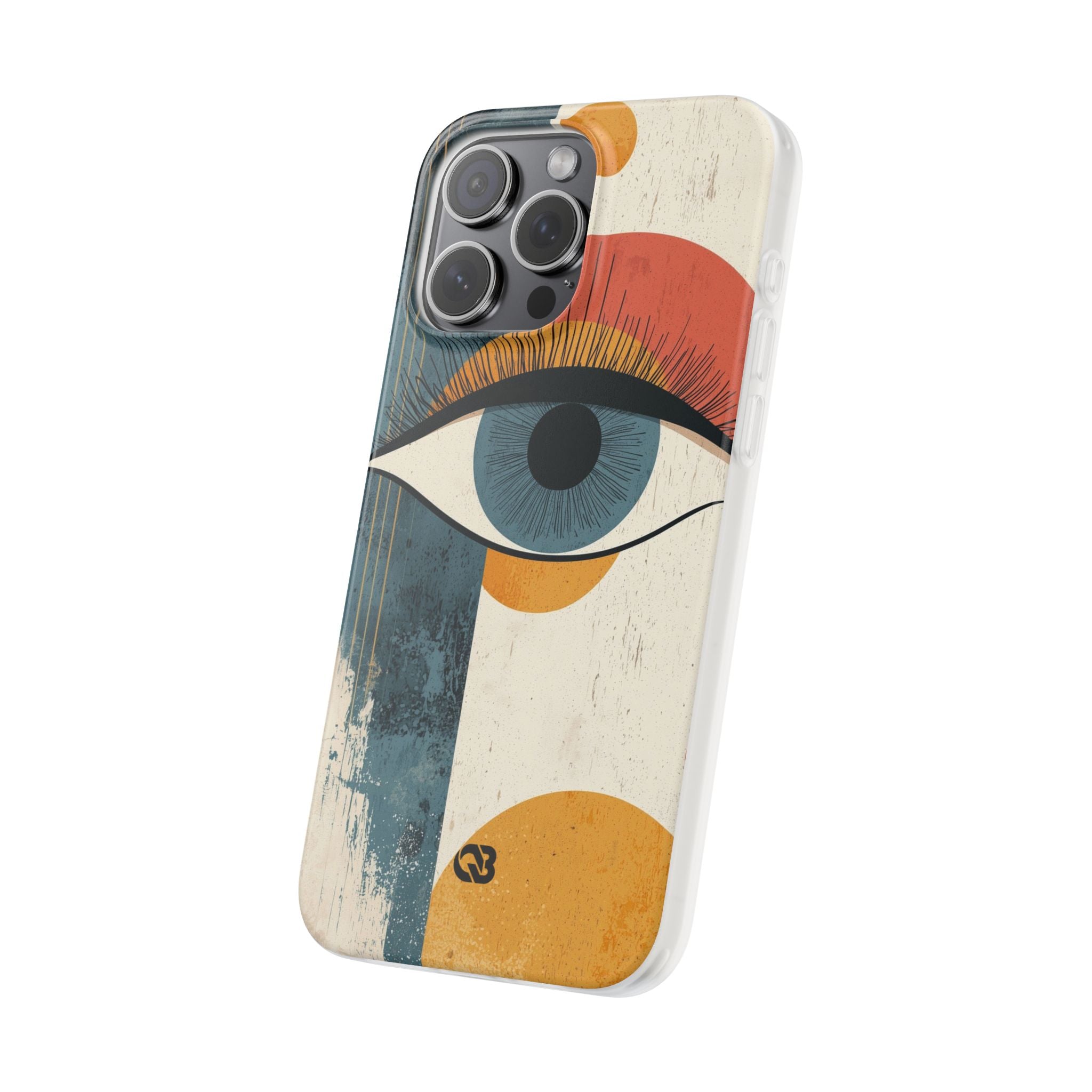 Distressed Azure Ocular · Soft Phone Case for iPhone