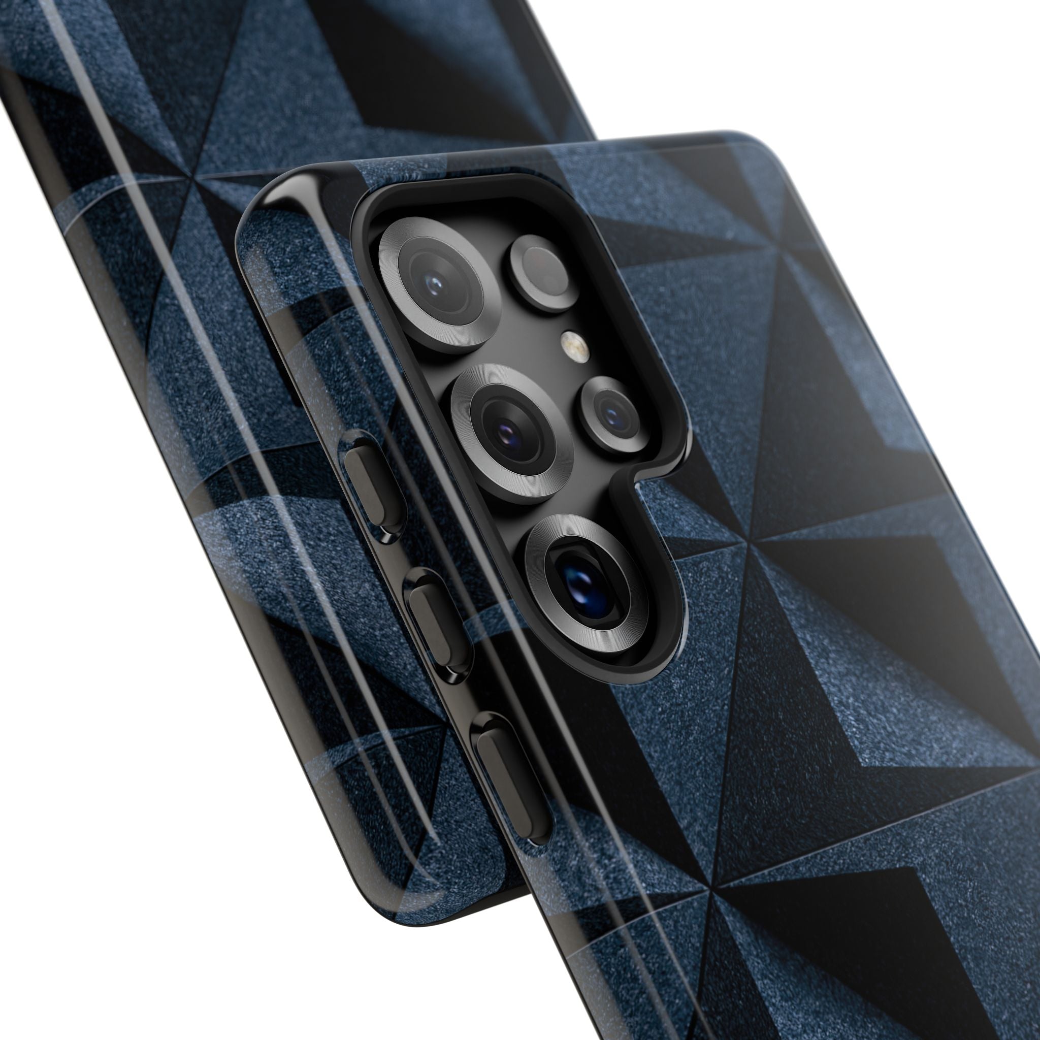 Blue Tough Phone Case for Samsung - Indigo Basalt Facets