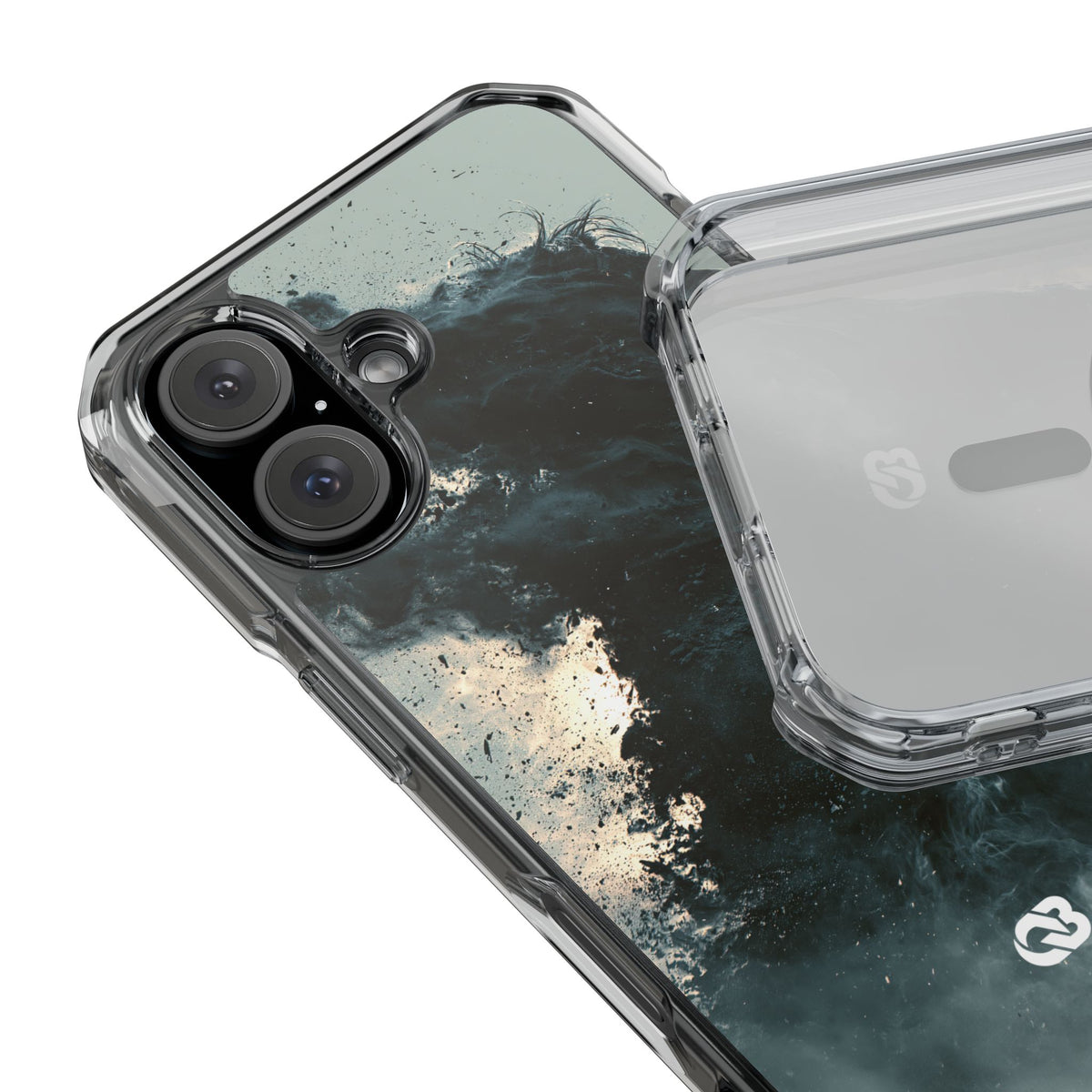 Ashen Dissolution · Clear Impact Magnetic Phone Case for iPhone · Black