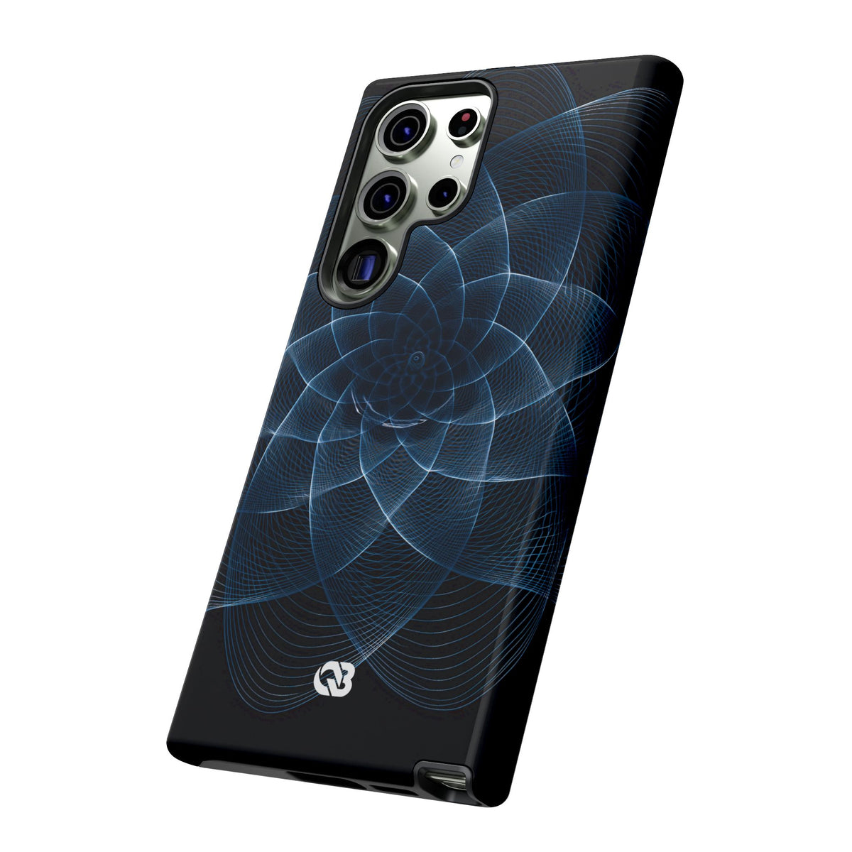 Blue Tough Phone Case for Samsung - Cobalt Geometric Bloom