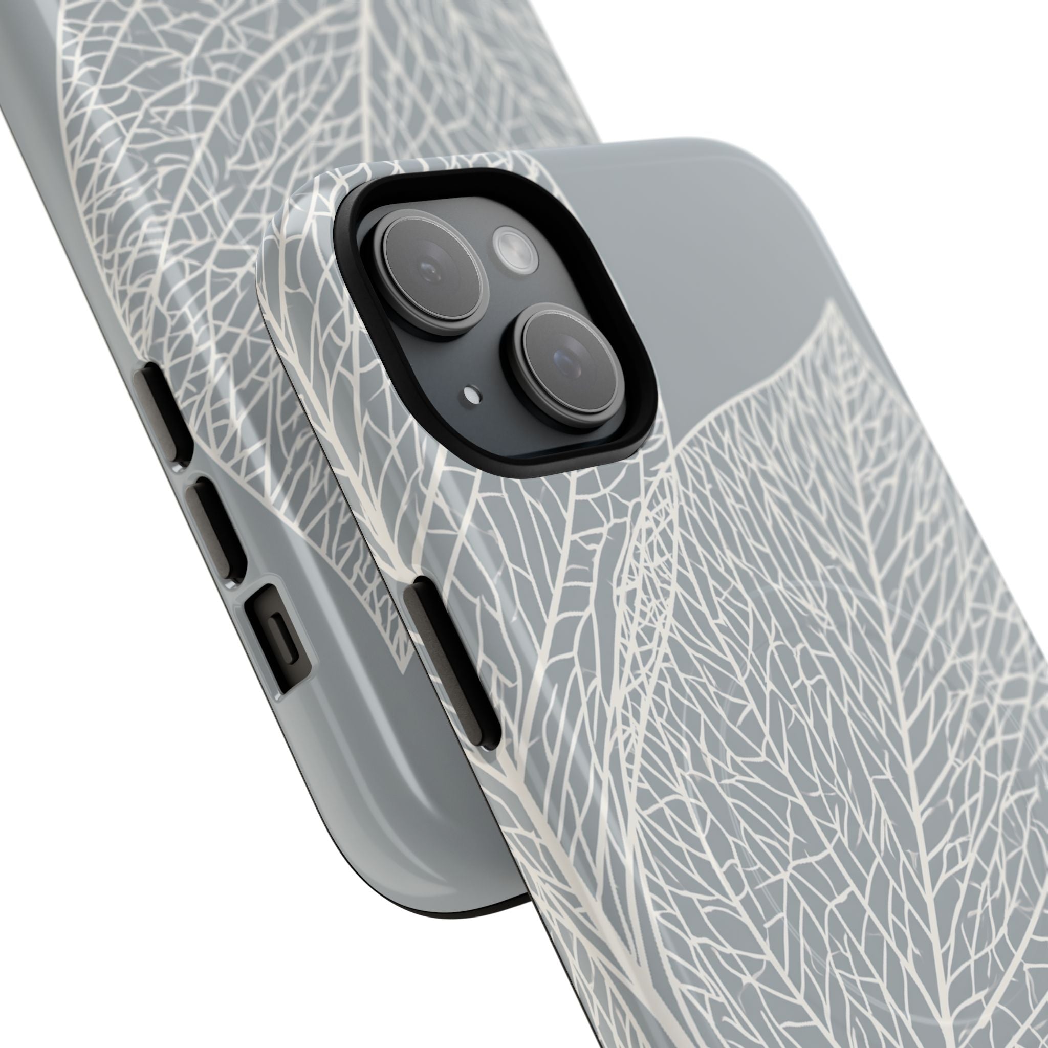 Grey Tough 2.0 Magsafe Phone Case for iPhone - Frosted Ash Veins