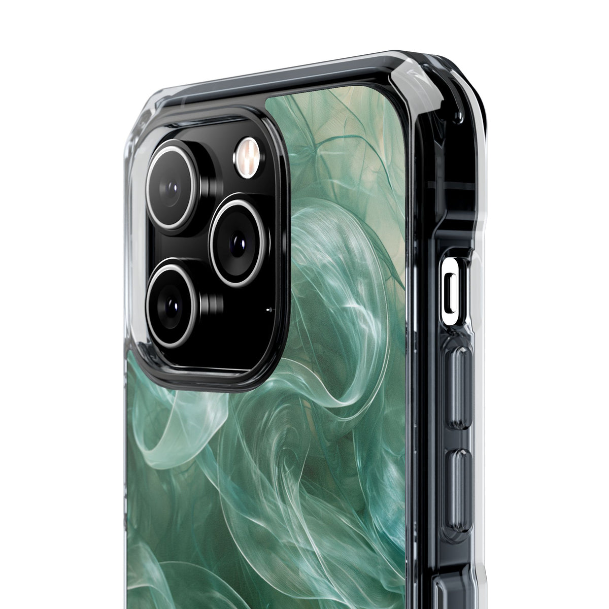 Translucent Aqua Flow · Clear Impact Magnetic Phone Case for iPhone · Teal