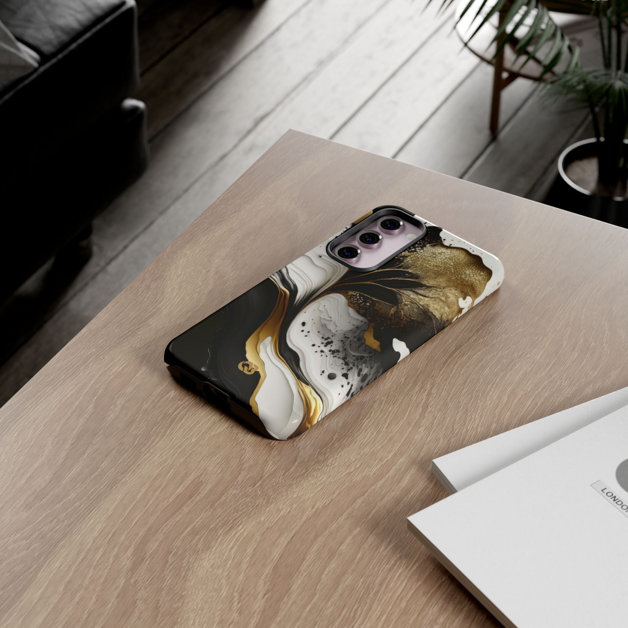 Molten Onyx Gold · Tough Coque de téléphone pour Samsung