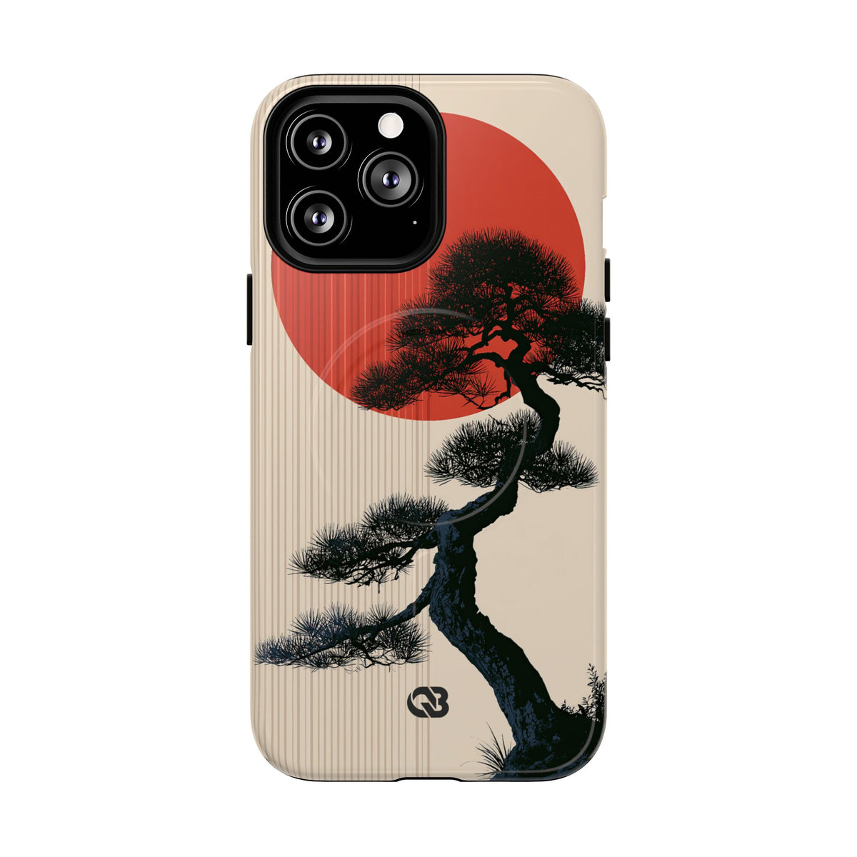 Crimson Sun Bonsai · Tough 2.0 Magnetic Phone Case for iPhone · Beige