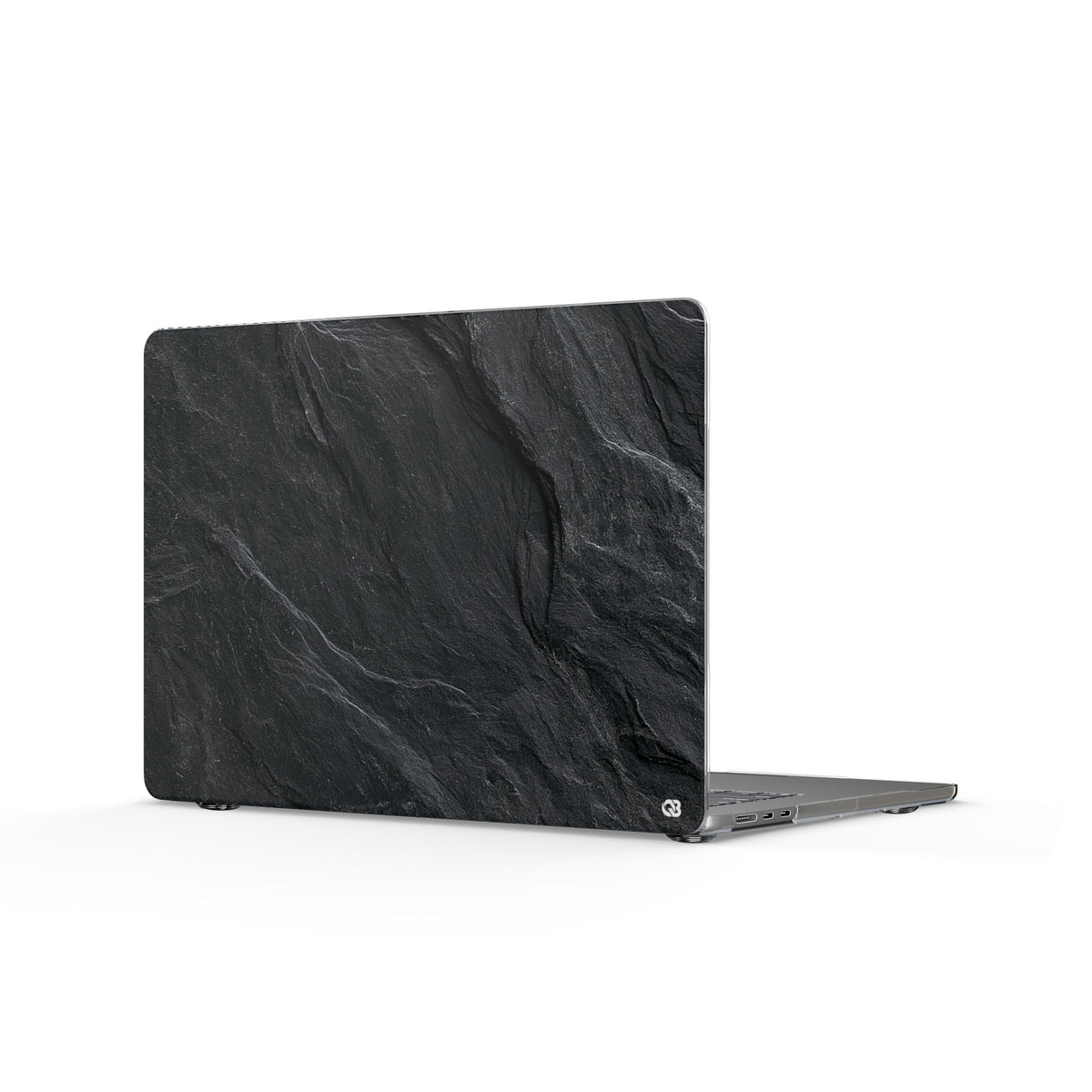 Dark Slate Strata · Clear Hard Case for MacBook · Black
