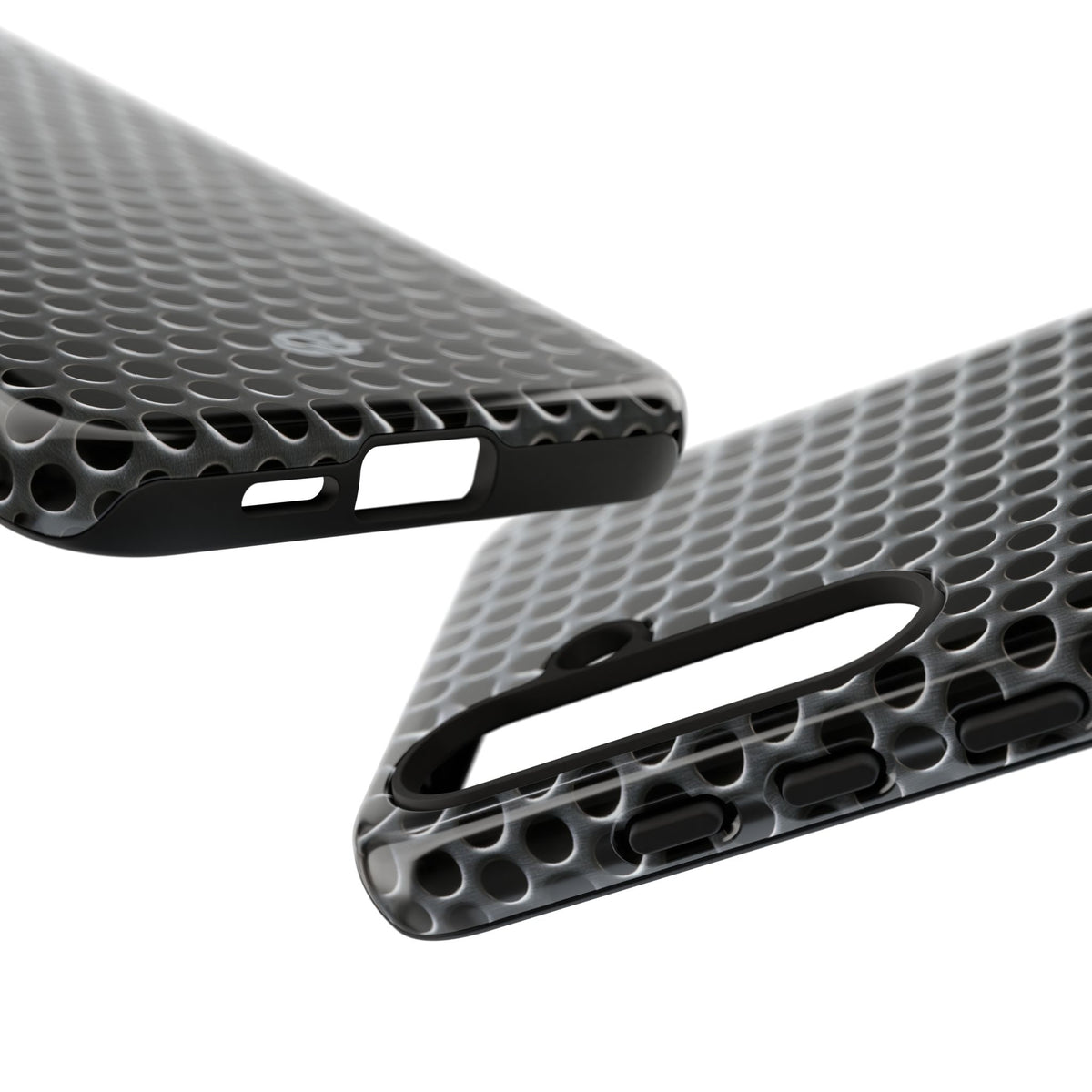 Silver Tough Phone Case for Samsung - Brutalist Steel Mesh