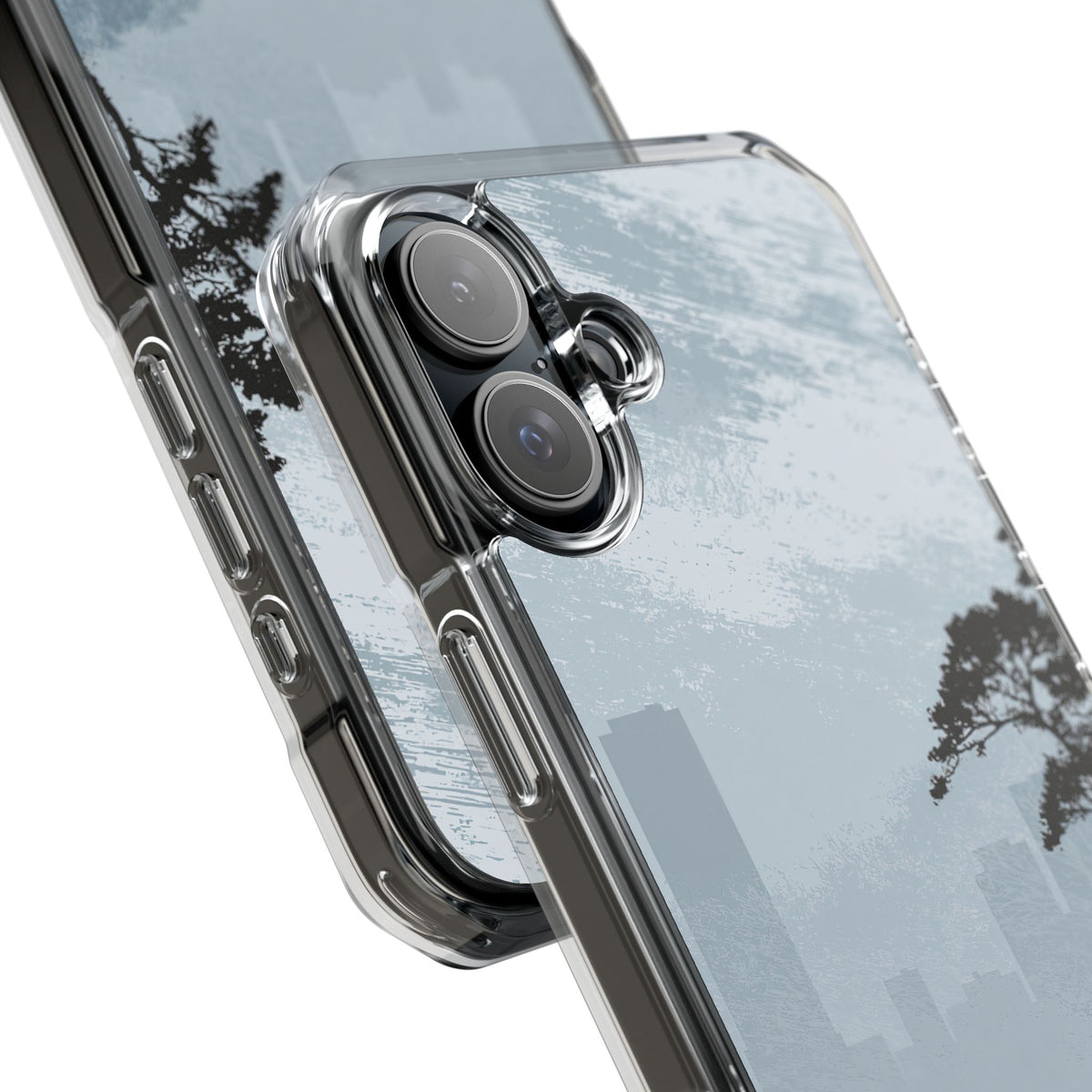 Grey Impact MagSafe Phone Case for iPhone - Steel Slate Zen
