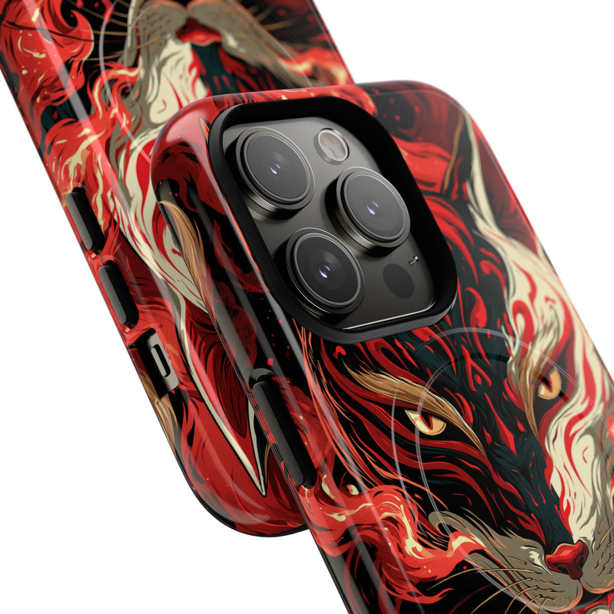 Crimson Kitsune Spirit · Tough 2.0 Magnetic Phone Case for iPhone · Red