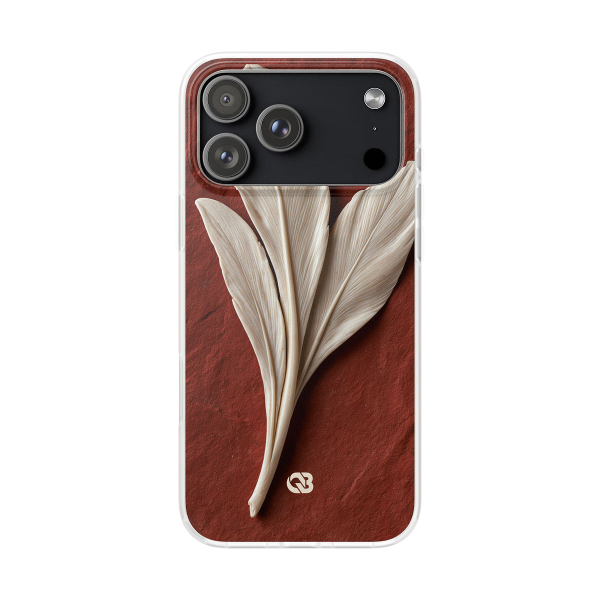 Carved Ivory Plume · Lite Phone Case for iPhone · Red