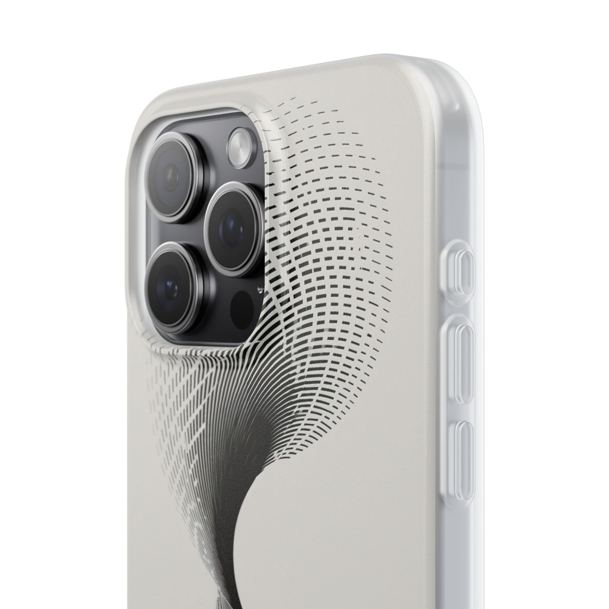 White Lite Phone Case for iPhone - Linear Torsion Grid