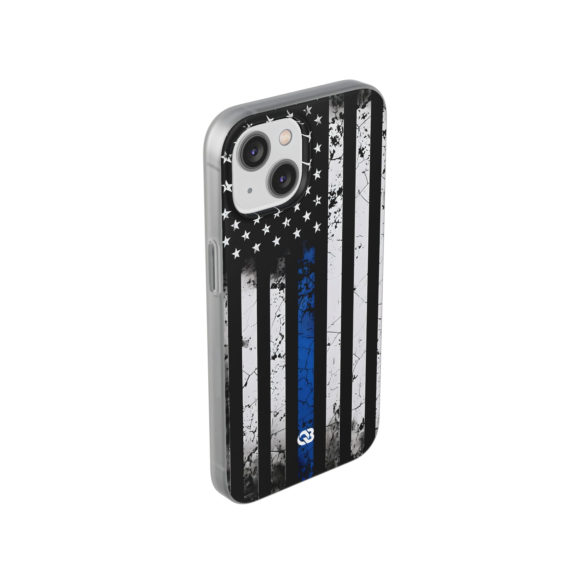 Gritty Cobalt Flag · Soft Phone Case for iPhone