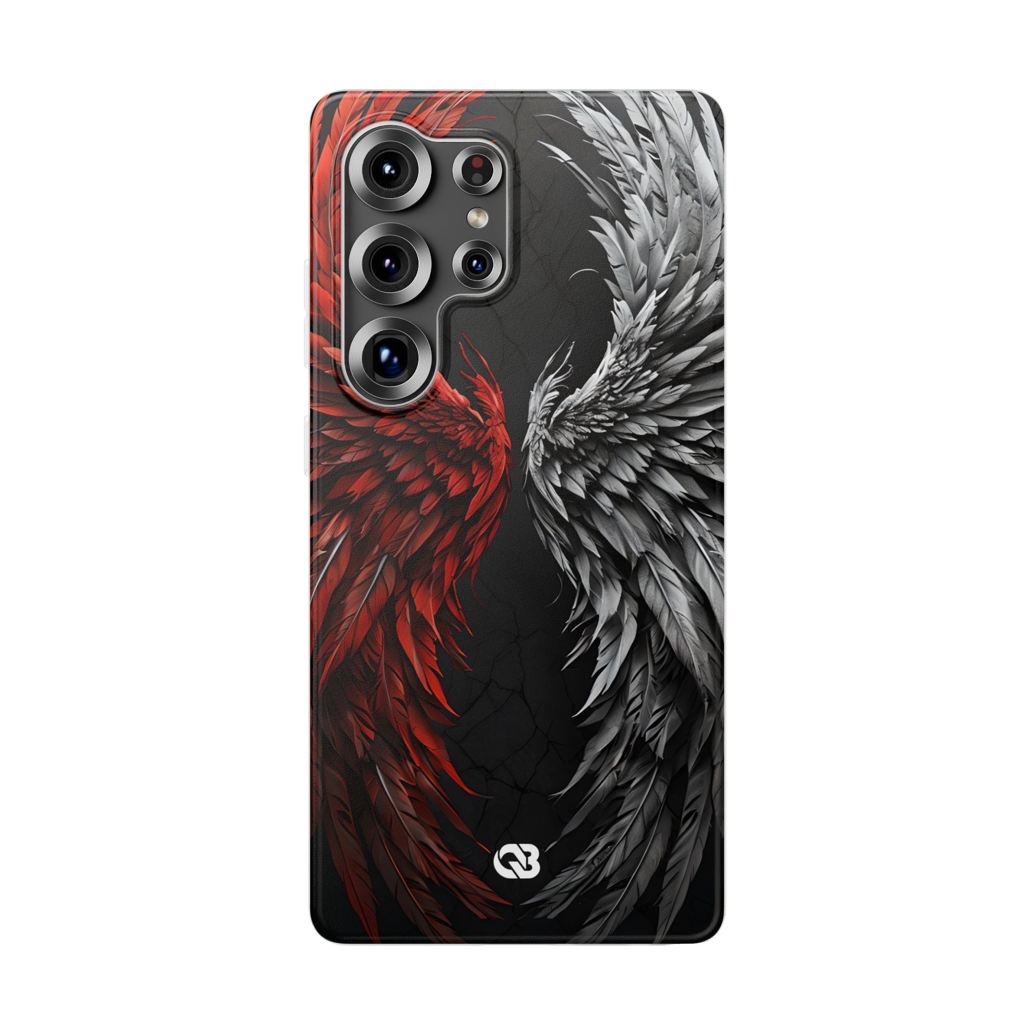 Split Crimson Wing · Soft Phone Case for Samsung