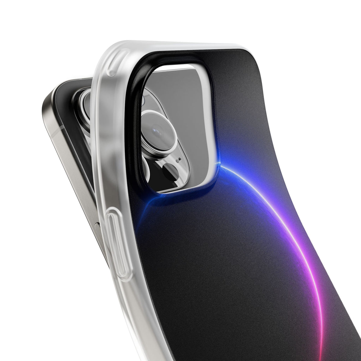 Luminous Eclipse · Lite Phone Case for iPhone · Black