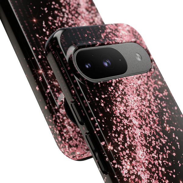 Rose Digital Cascade · Tough Phone Case for Pixel · Pink