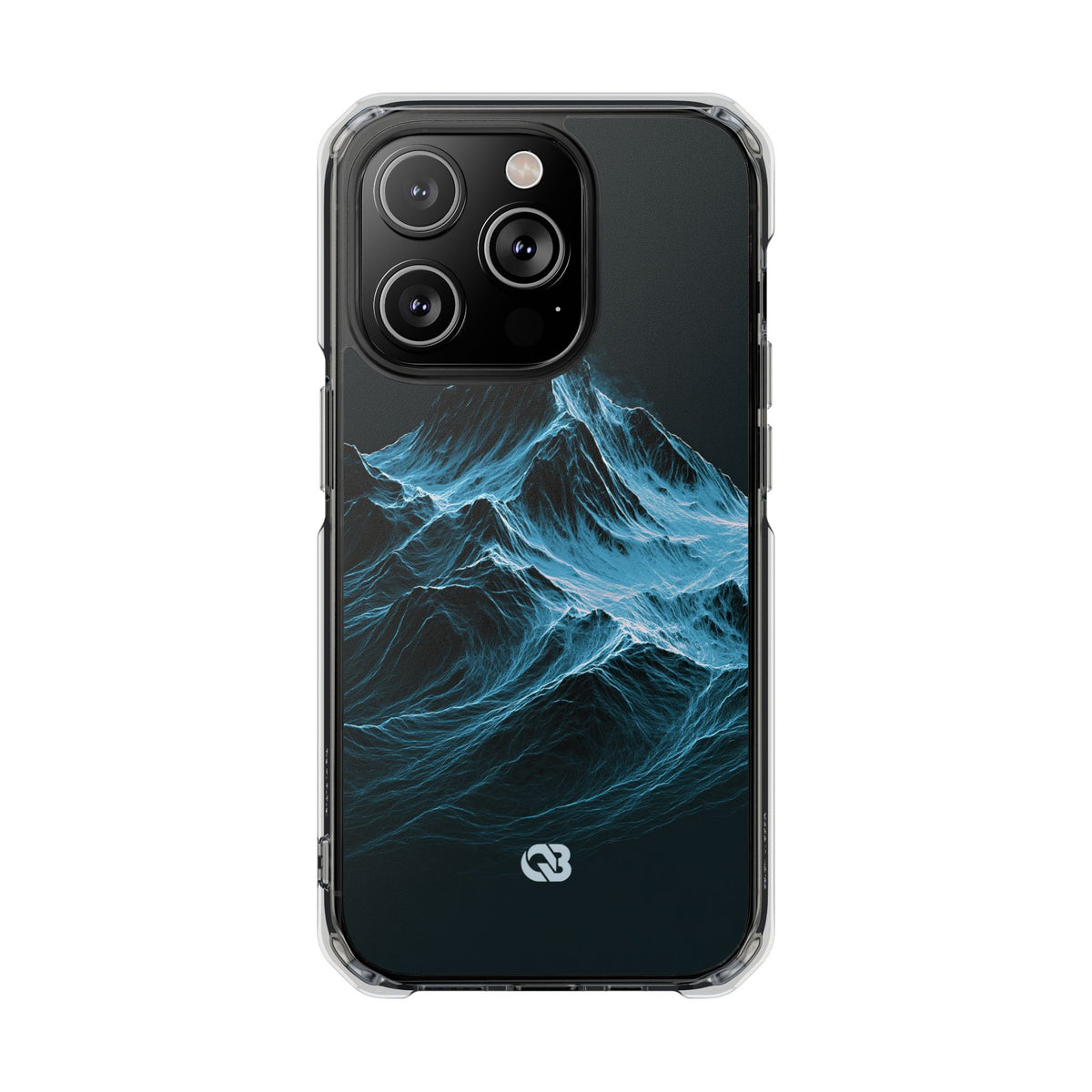 Nordic Frost Peak · Clear Impact Magnetic Phone Case for iPhone · Blue