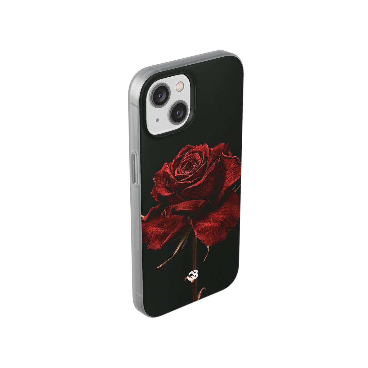 Crimson Noir Rose · Lite Phone Case for iPhone · Black