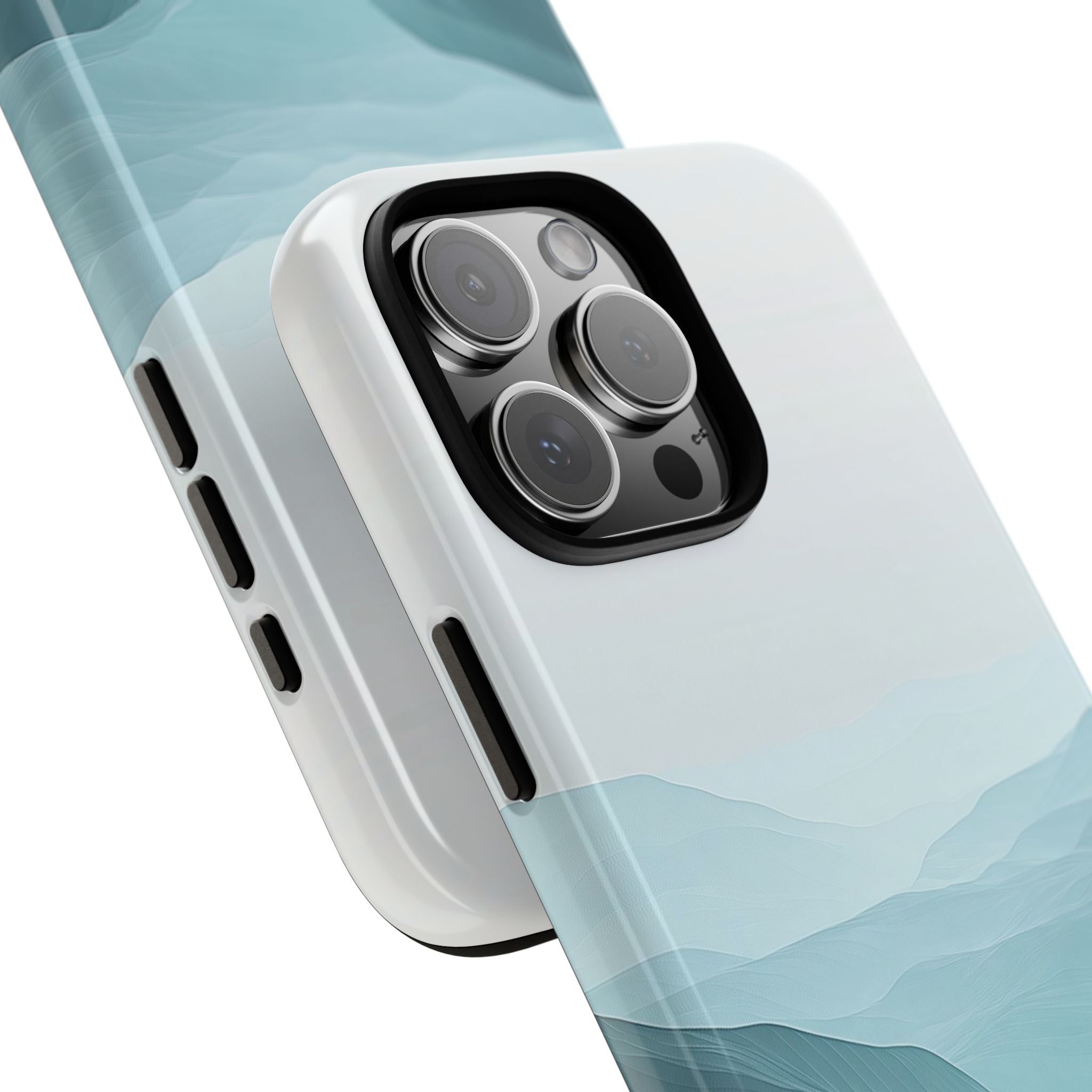 Teal Mist Mountains iPhone 16 Pro Max Skal - Tough