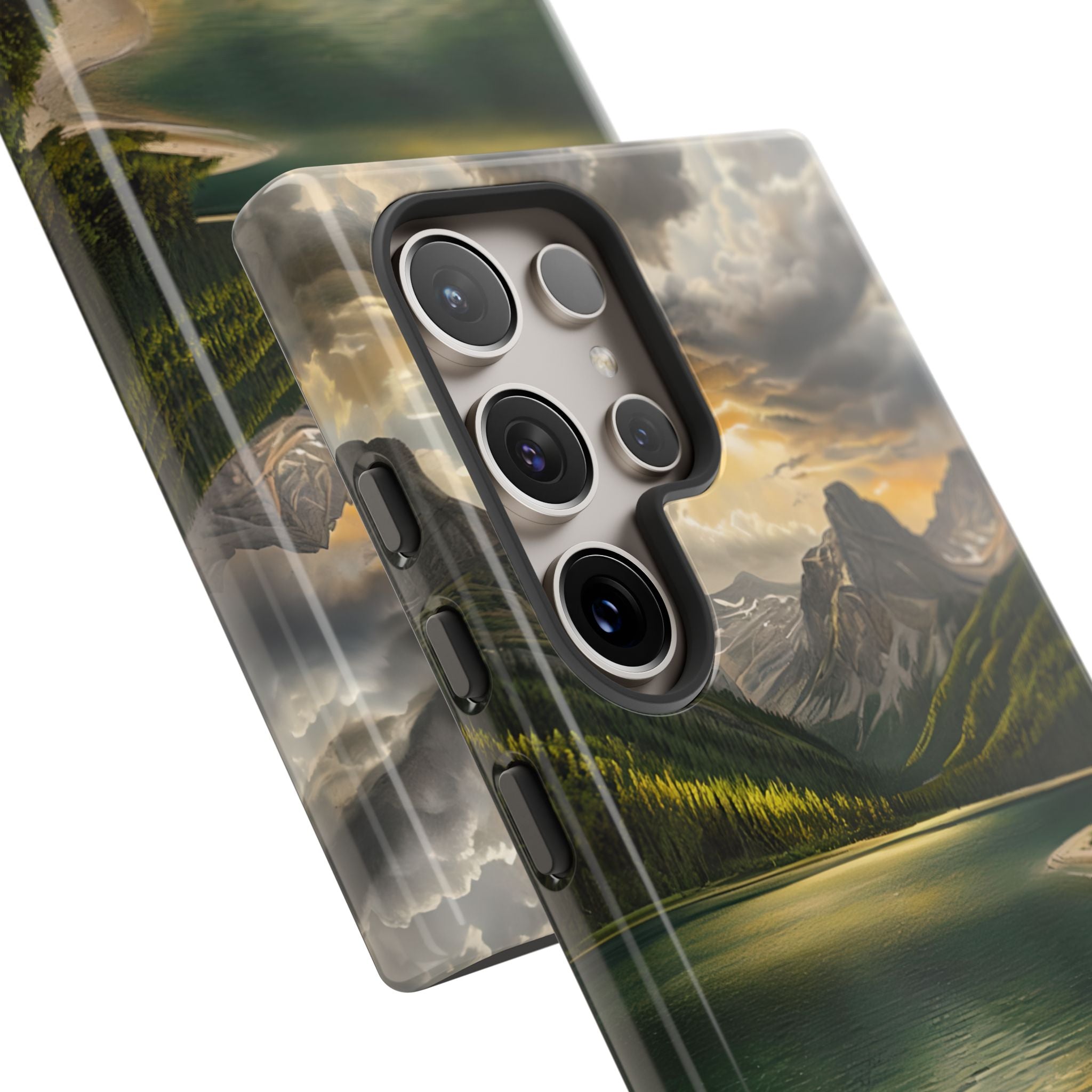 Gilded Mountain Lake · Tough Phone Case for Samsung