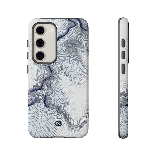 Nordic Ridge Contour · Tough Phone Case for Samsung · White