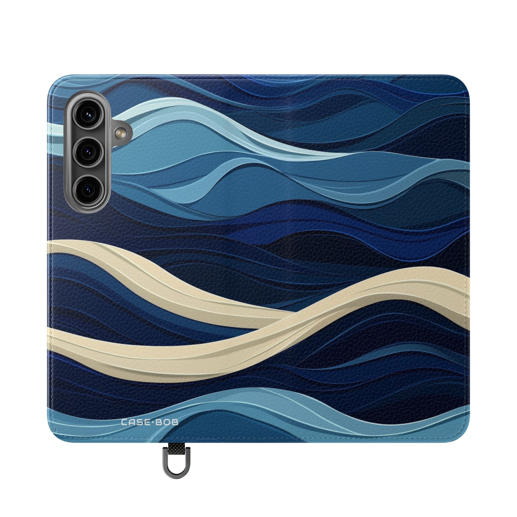 Blue Wave Flow - Samsung S24 Case - Wallet