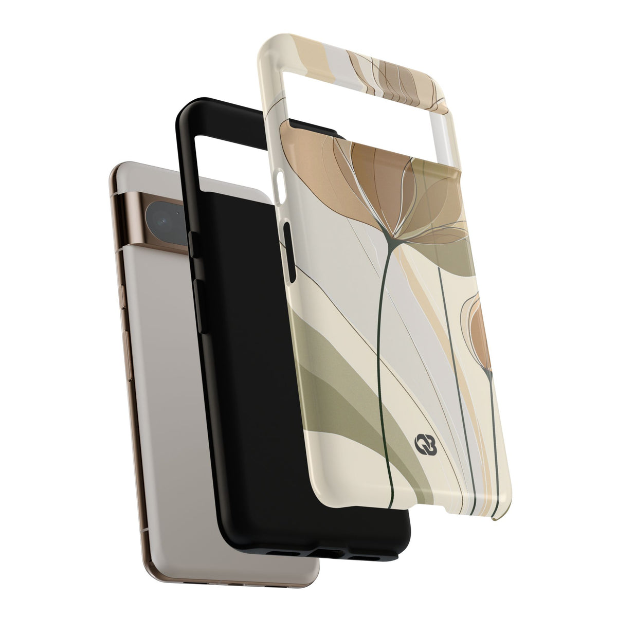 Translucent Petal Contour · Tough Phone Case for Pixel · Beige
