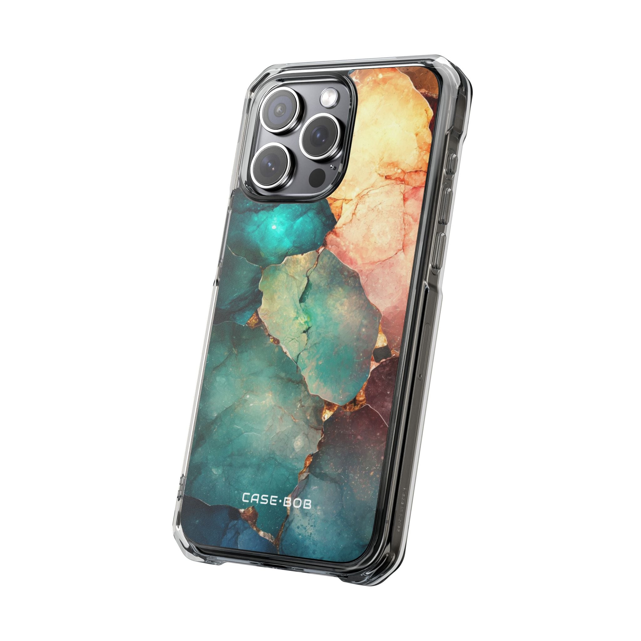 Teal Mosaic Veins iPhone 15 Pro Max Case - Impact