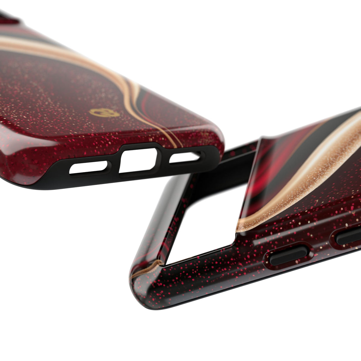 Gilded Crimson Flow · Tough Phone Case for Pixel · Red