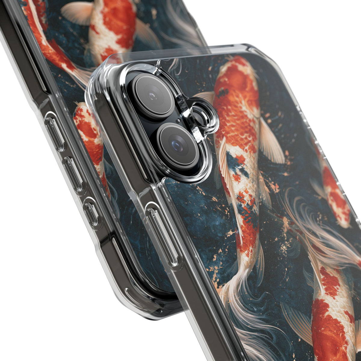 Imperial Nishikigoi · Clear Impact Magnetic Phone Case for iPhone · Blue