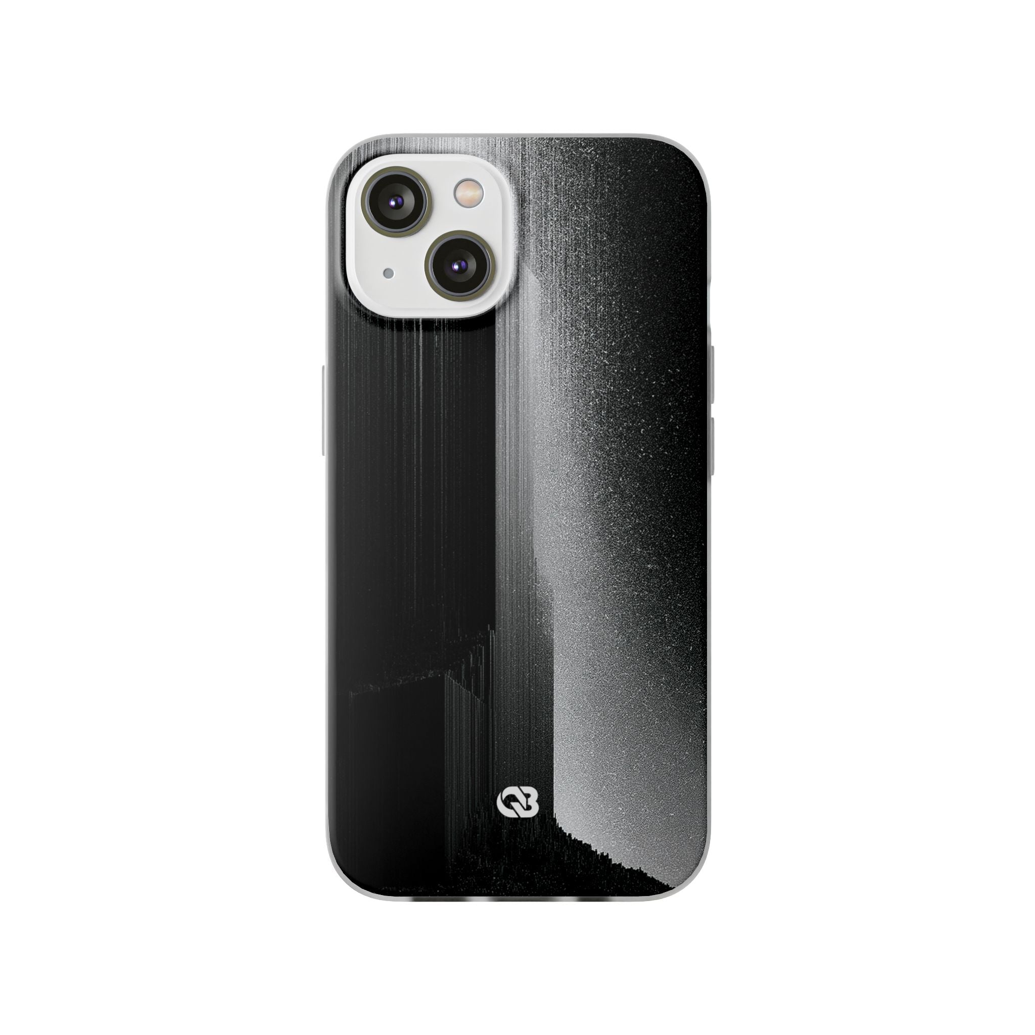 Black Lite Phone Case for iPhone - Brutalist Pixel Monolith