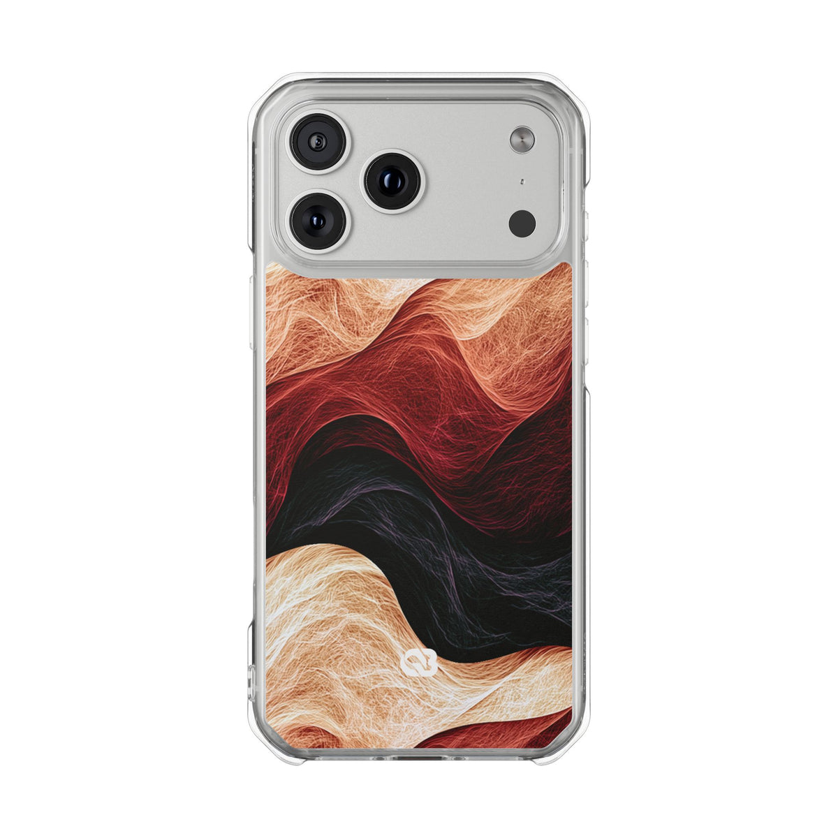 Ember Wave Dispersion · Clear Impact Magnetic Phone Case for iPhone · Red