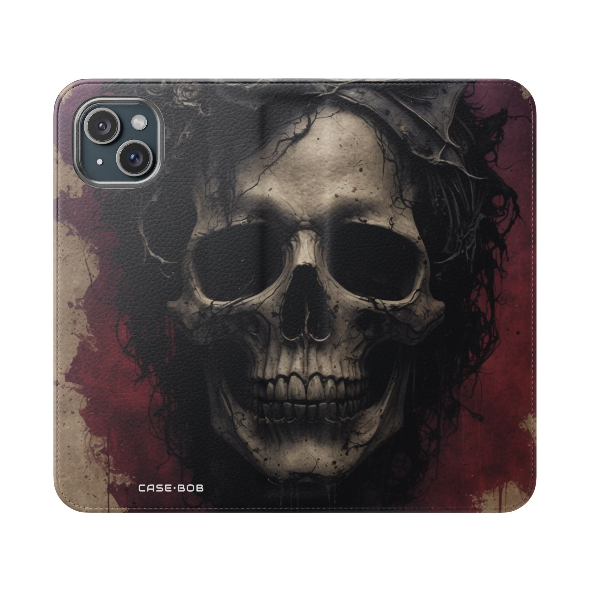 Skull Thorn Crown - iPhone 15 Plus Case - Wallet