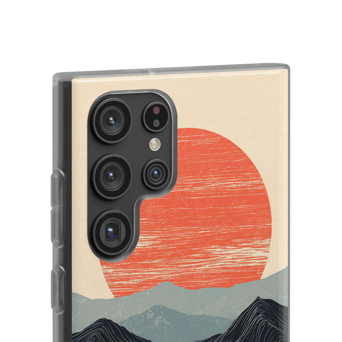 Beige Lite Phone Case for Samsung - Crimson Ridge Flow