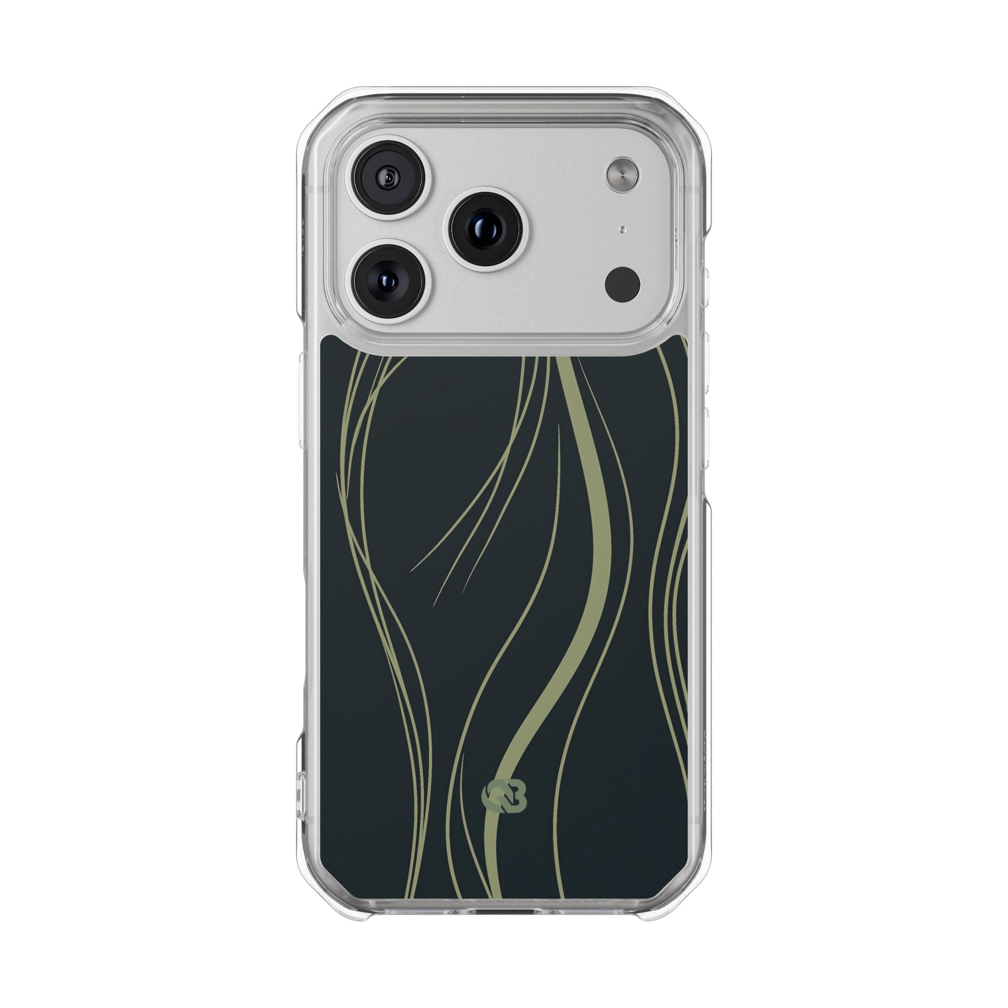 Green Impact MagSafe Phone Case for iPhone - Obsidian Sage Flow