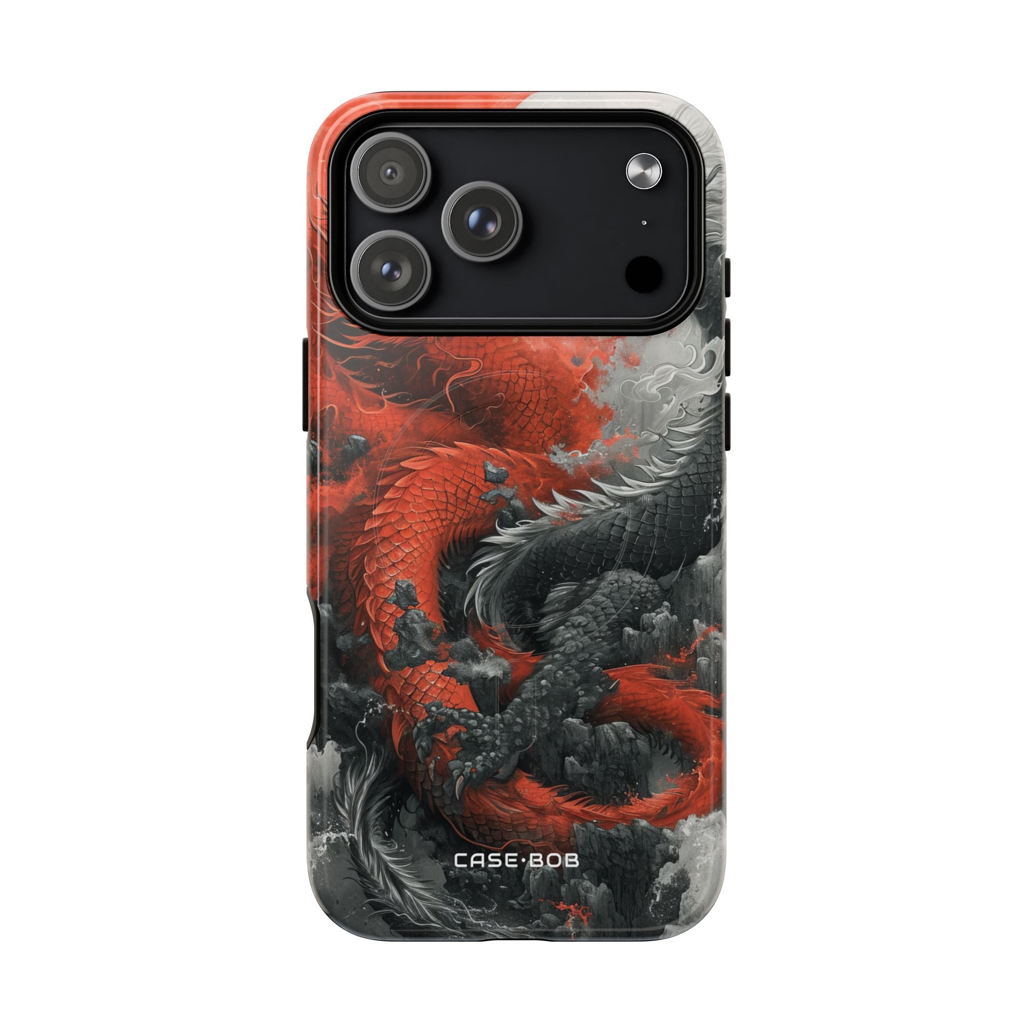 Twin Dragons Crimson iPhone 17 Pro Max Case - Tough+ - CASE•BOB