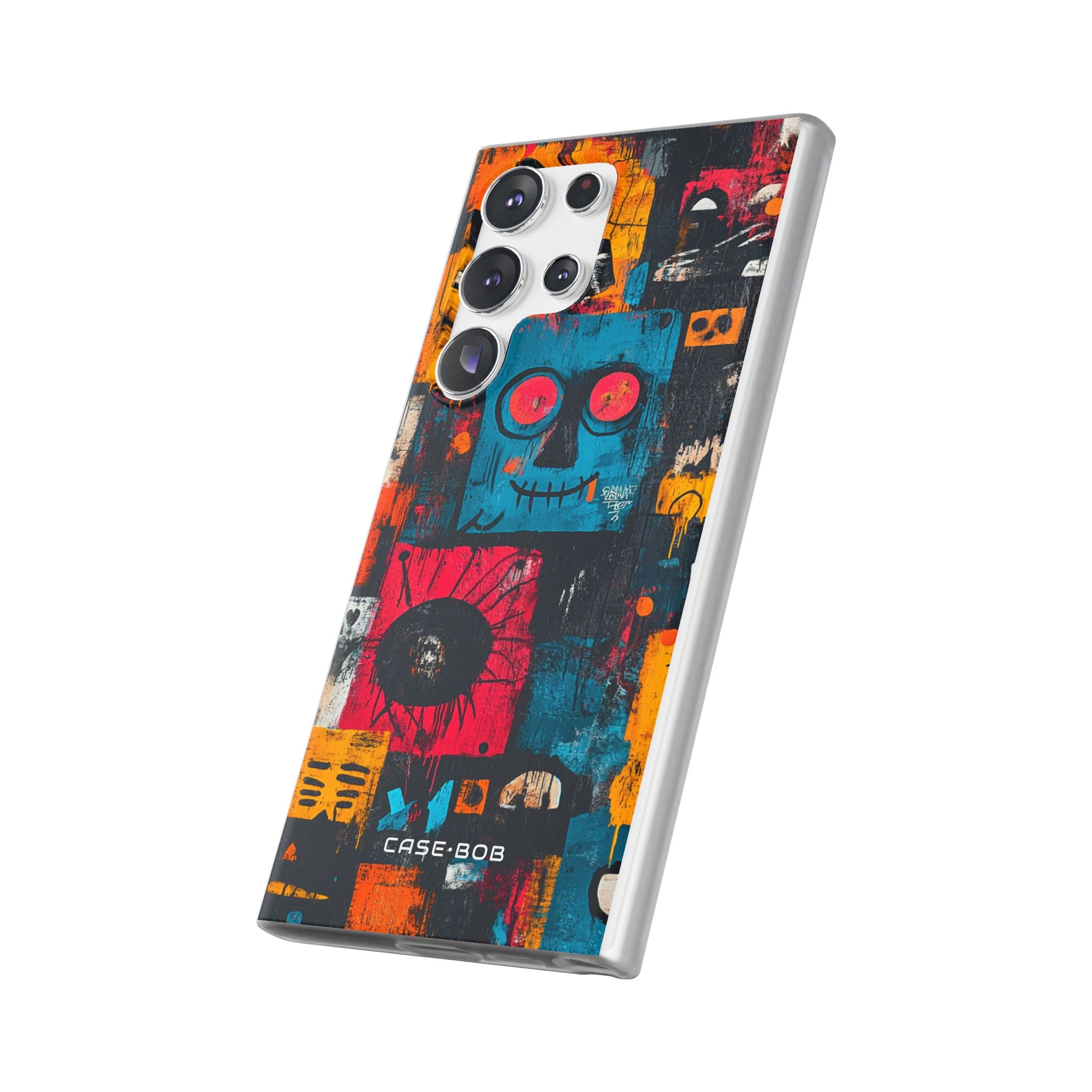 Sininen ommel hymy Samsung S23 Ultra -pehmeä suojakotelo