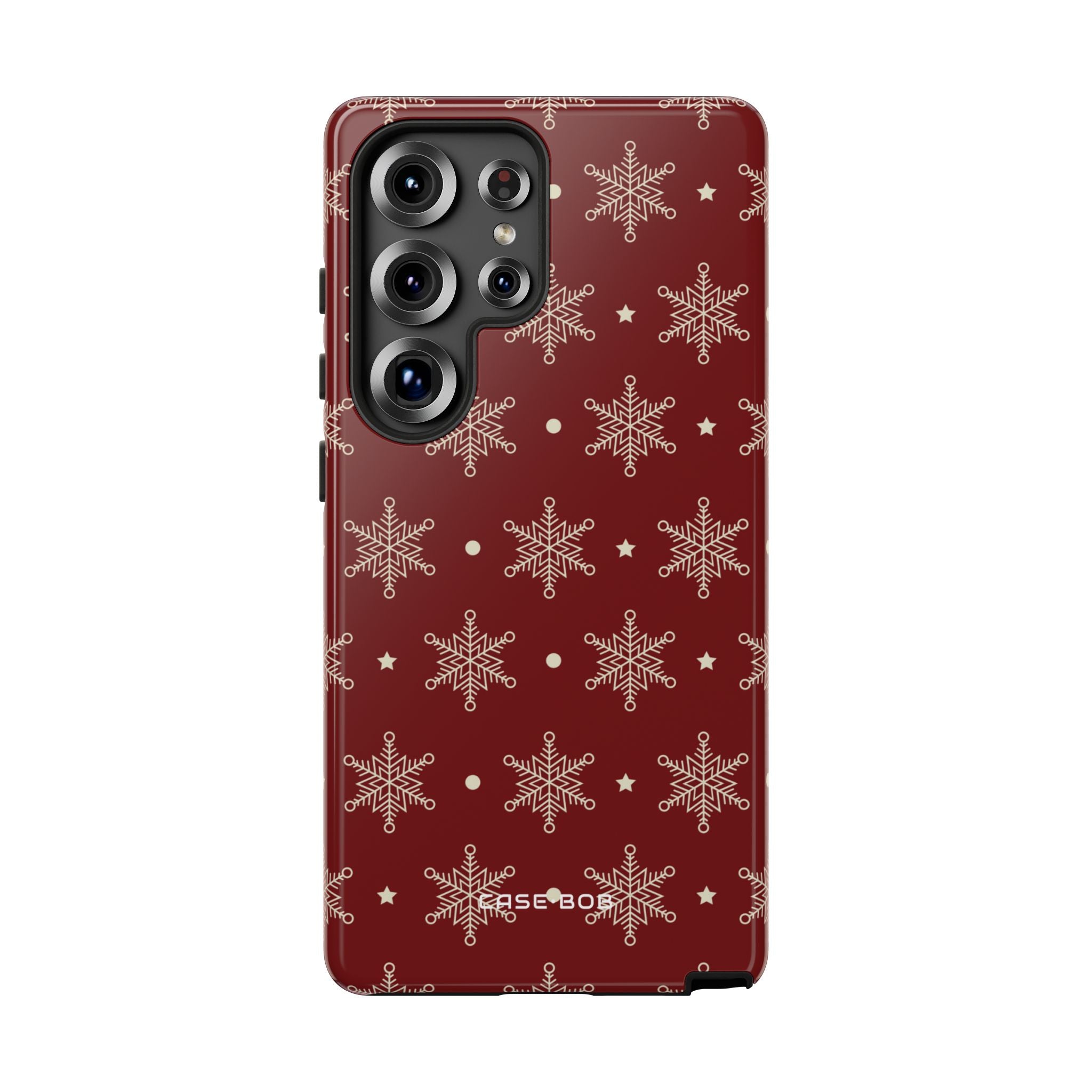 Cream Schneeflocke Crimson Samsung S25 Ultra Case - Tough