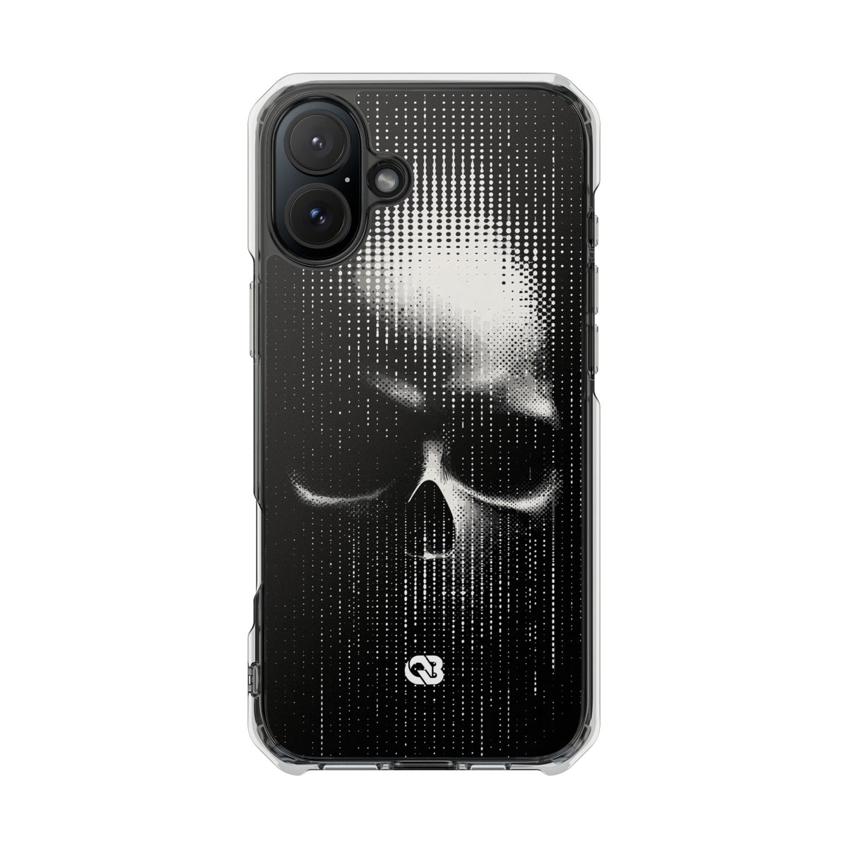 Raster Phantom · Clear Impact Magnetic Phone Case for iPhone · Black