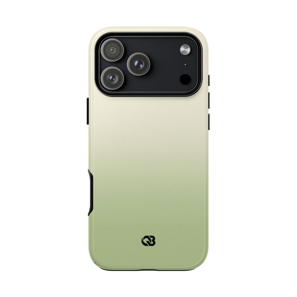 Green Tough Phone Case for iPhone - Bone Sage Fade