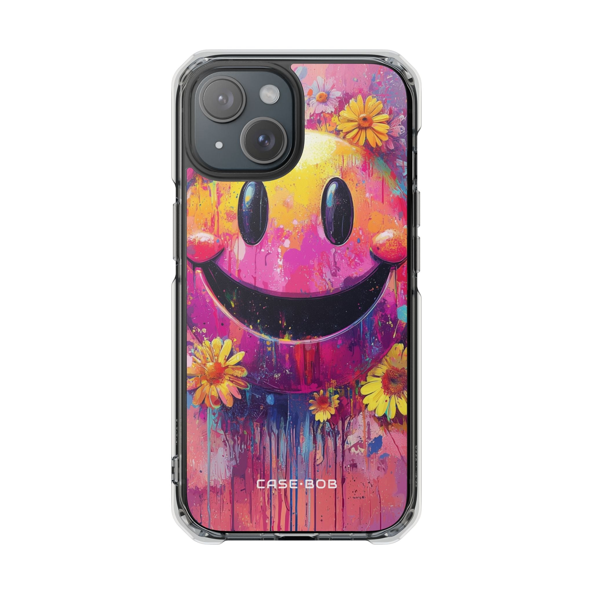 Smiley Bloom iPhone 15 Case - Impact