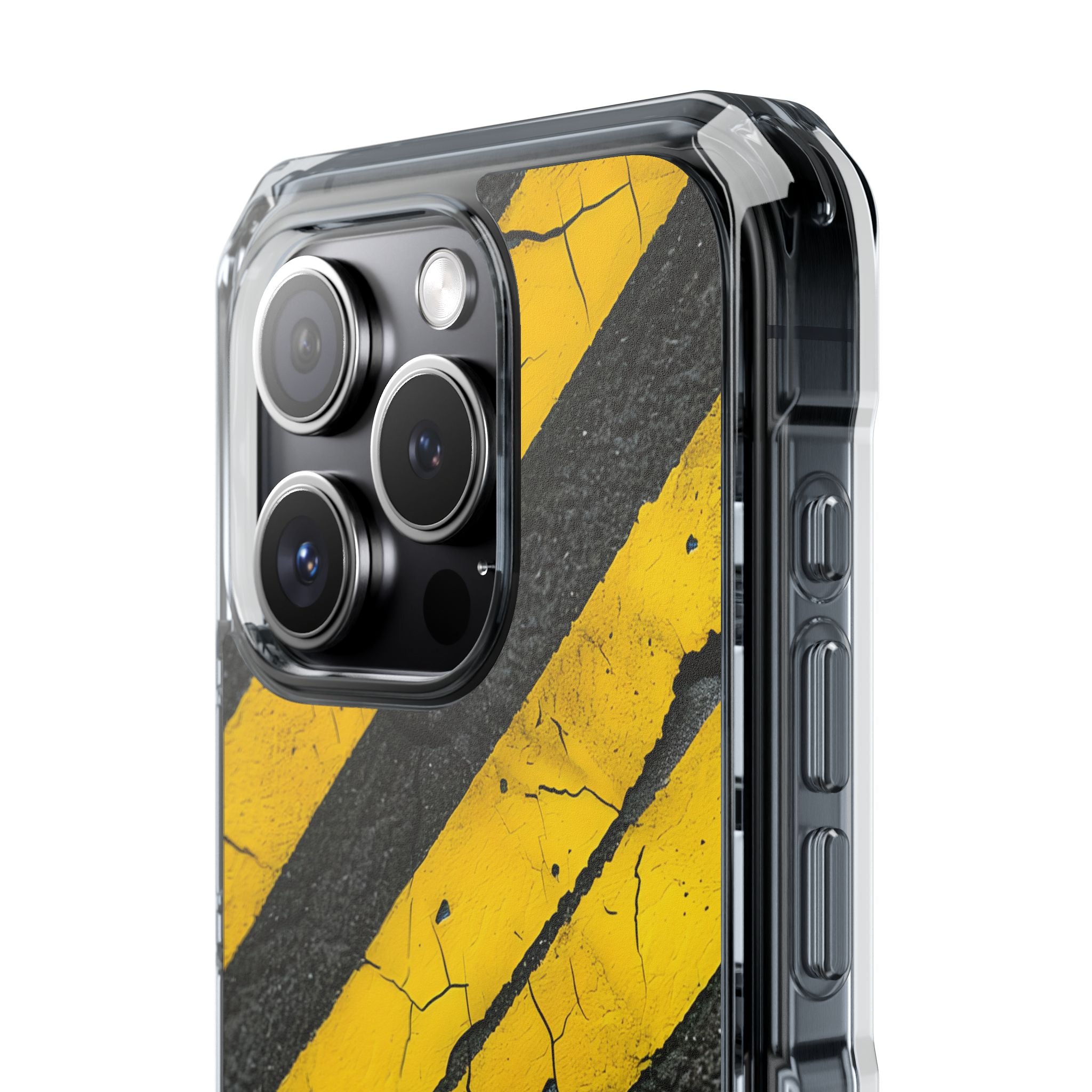 Cracked Hazard Stripes · Impact Custodia per iPhone · Magsafe