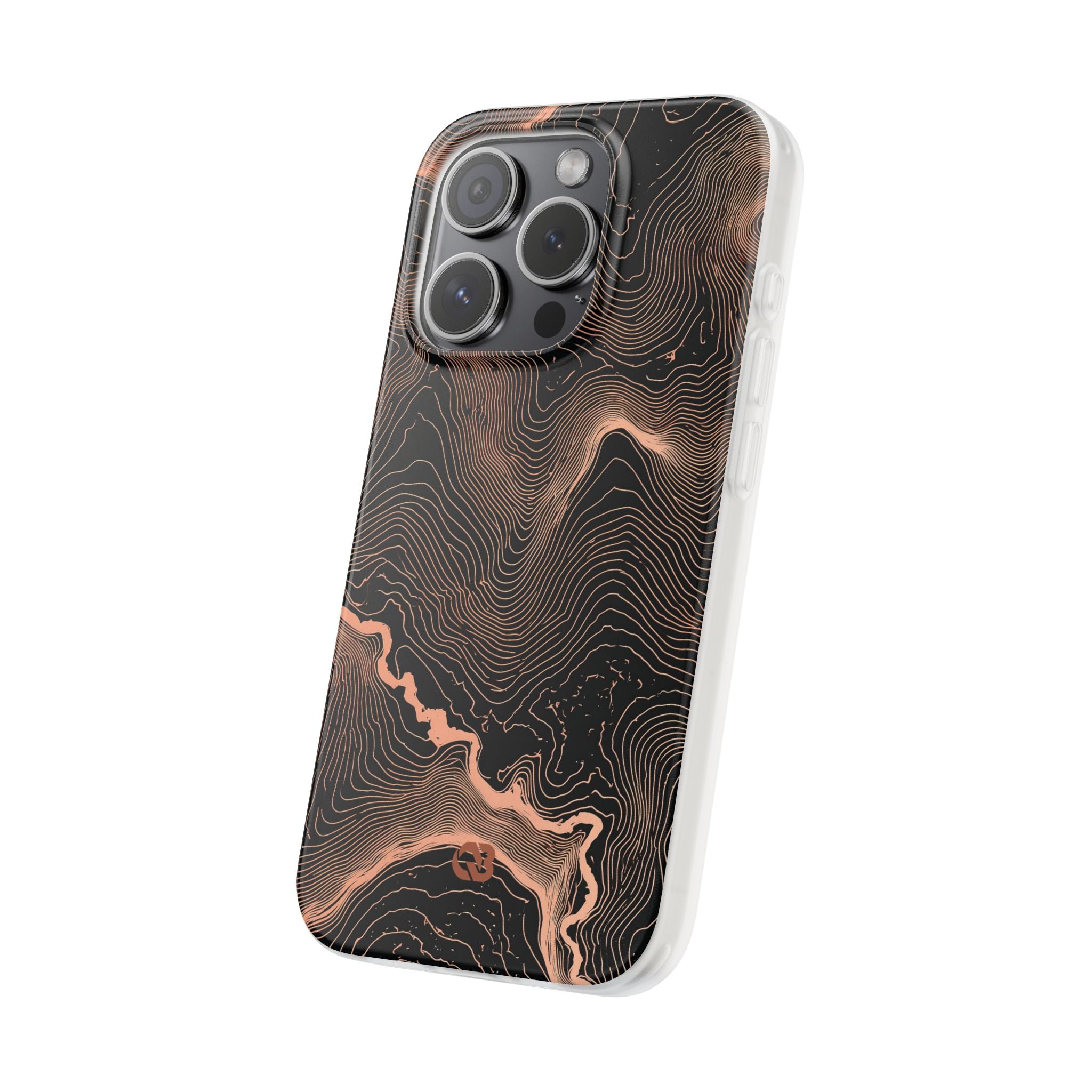 Orange Lite Phone Case for iPhone - Salmon Ridge Topo